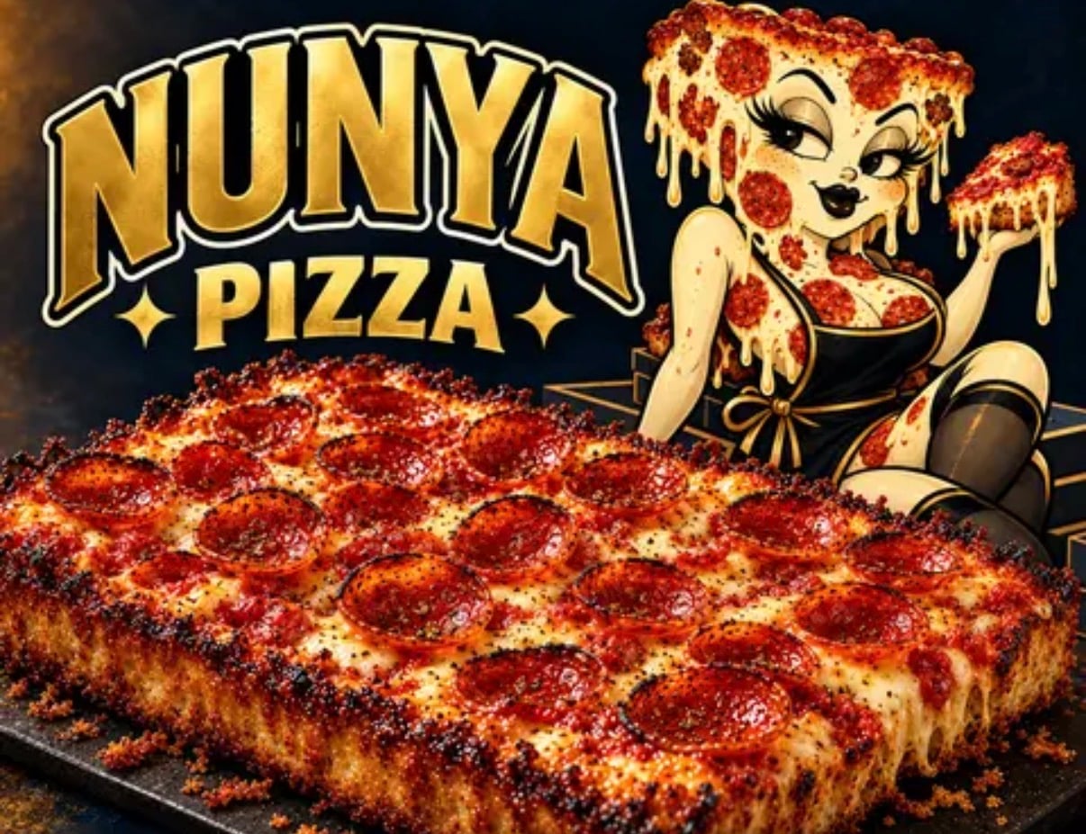 NUNYA pepperoni deep-dish sourdough pizza